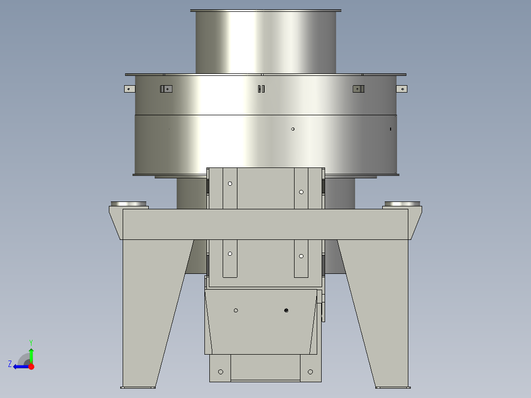 炉渣石英砂碎石机右视图