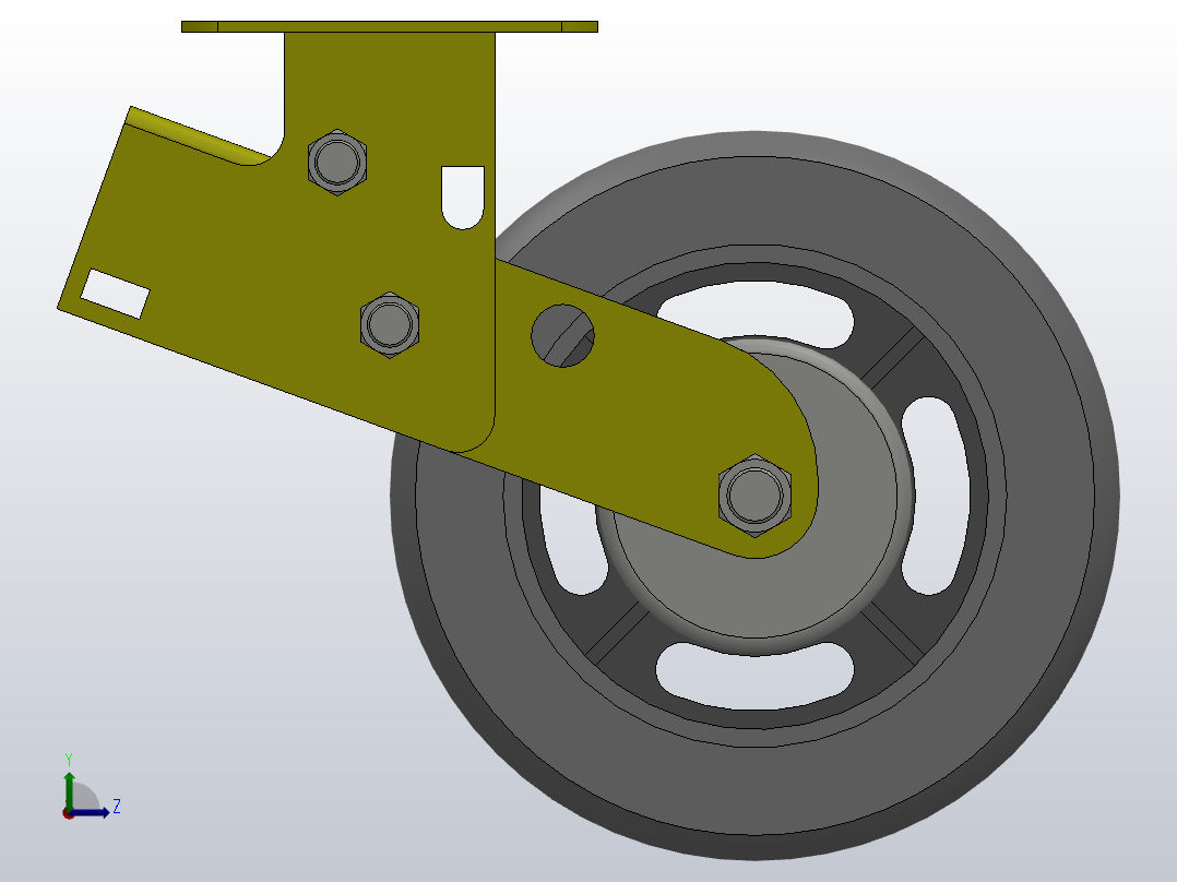 G14-02-150-312B减震轮[G14-02-200-312B]左视图