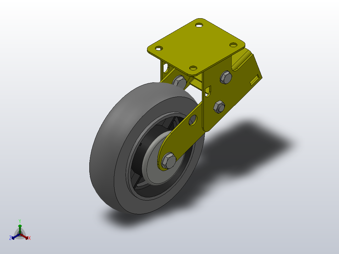 G14-02-150-312B减震轮[G14-02-200-312B]正等轴测图