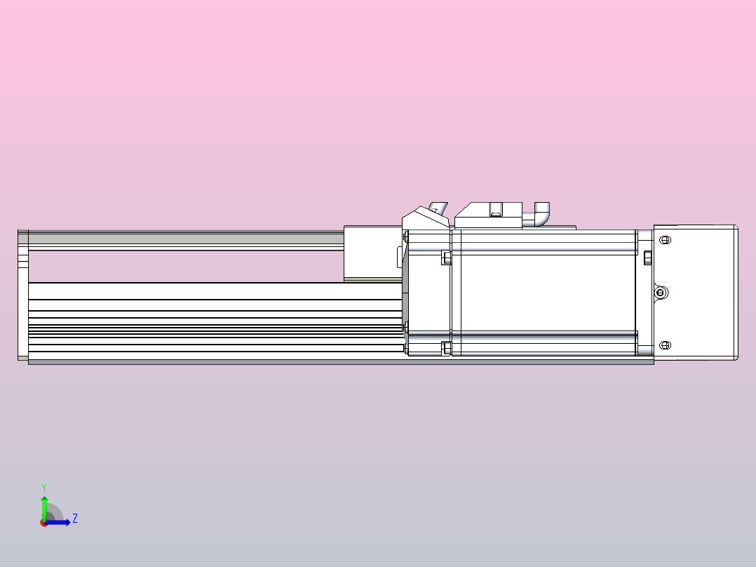 日规模组半封闭丝杆TPA-HNR-105D-1610C-L100-ML-Y-P40-N3左视图