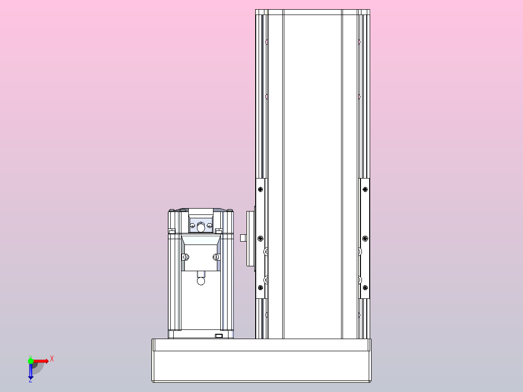 日规模组半封闭丝杆TPA-HNR-105D-1610C-L100-ML-Y-P40-N3俯视图