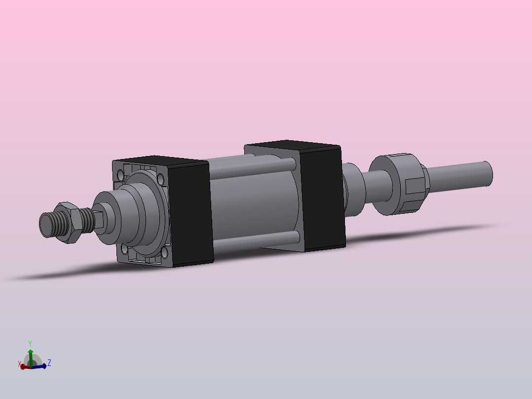 SIJ双轴复动行程可调型气缸SIJ50×100-S-CS1U1主视图