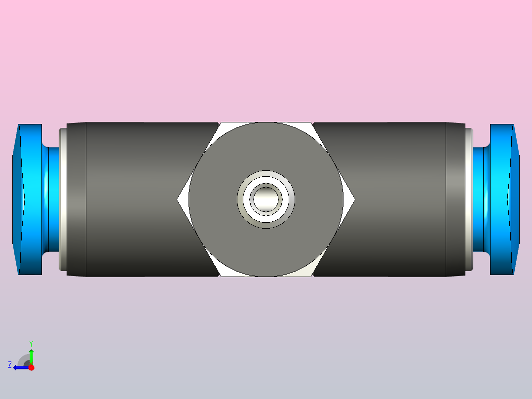 快插接头QSMT-M3-4右视图