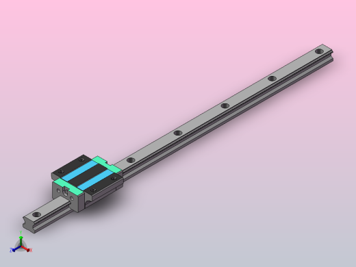 直线导轨滑块IAY21-24-380正等轴测缩略图