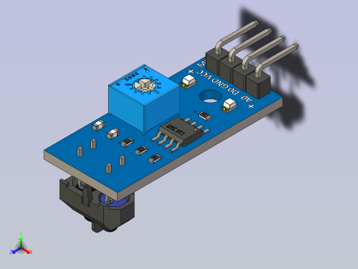 A0004640-反射式光学传感器模块 TCRT5000L正等轴测缩略图