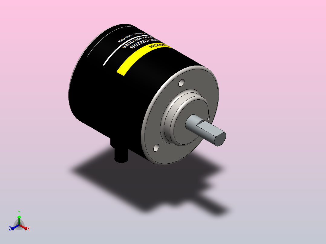E6B2-CWZ5B旋转编码器-欧姆龙正等轴测图