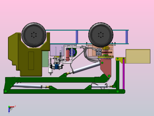 高空作业车结构及液压系统设计（SW+CAD+说明书）俯视缩略图