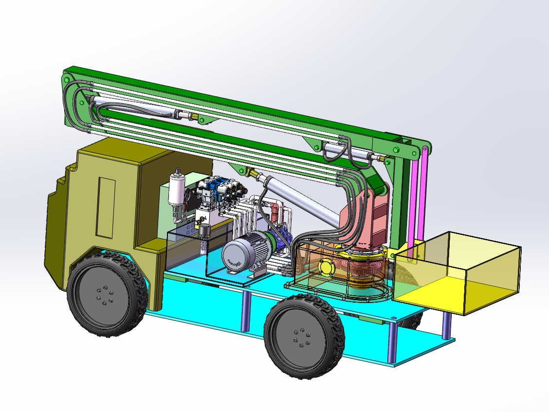 高空作业车结构及液压系统设计（SW+CAD+说明书）