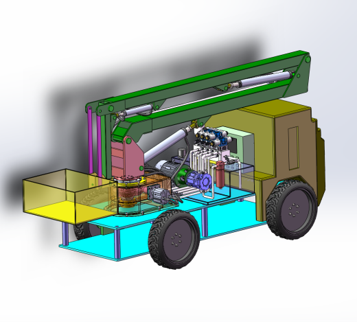 高空作业车结构及液压系统设计（SW+CAD+说明书）缩略图