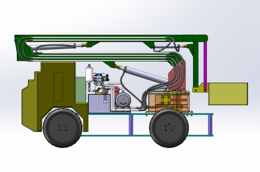 高空作业车结构及液压系统设计（SW+CAD+说明书）缩略图