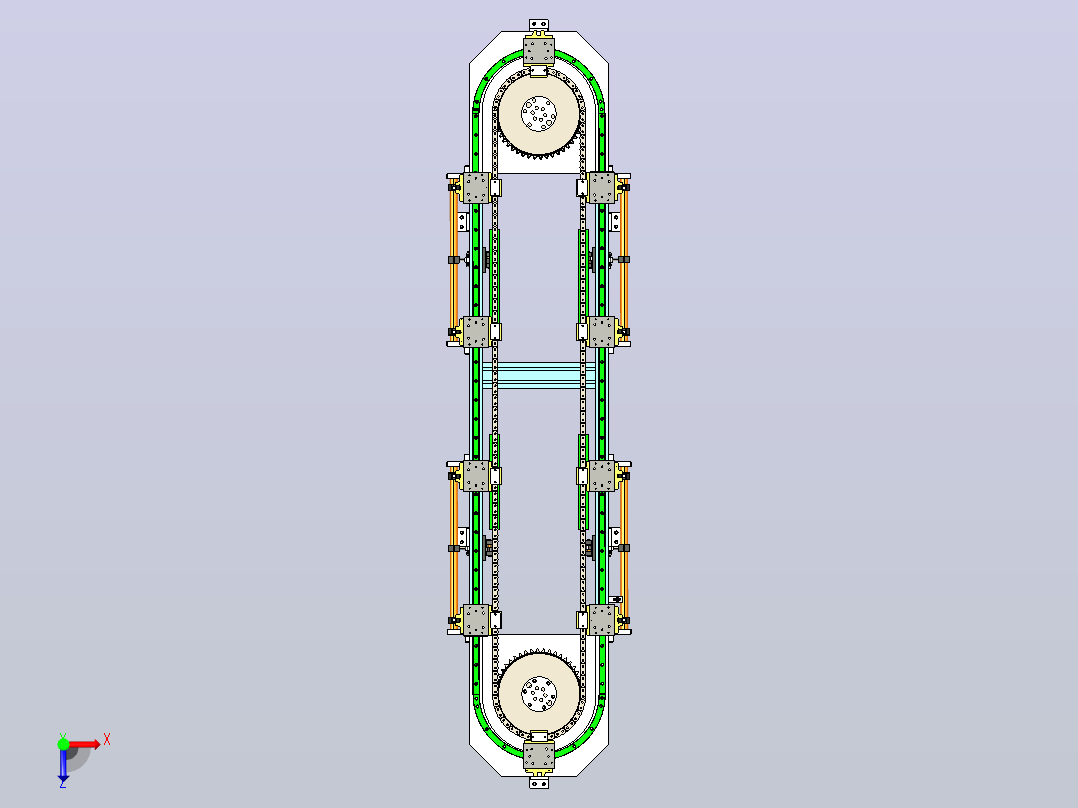 BQ-300-10-铝型材椭圆形导轨俯视图