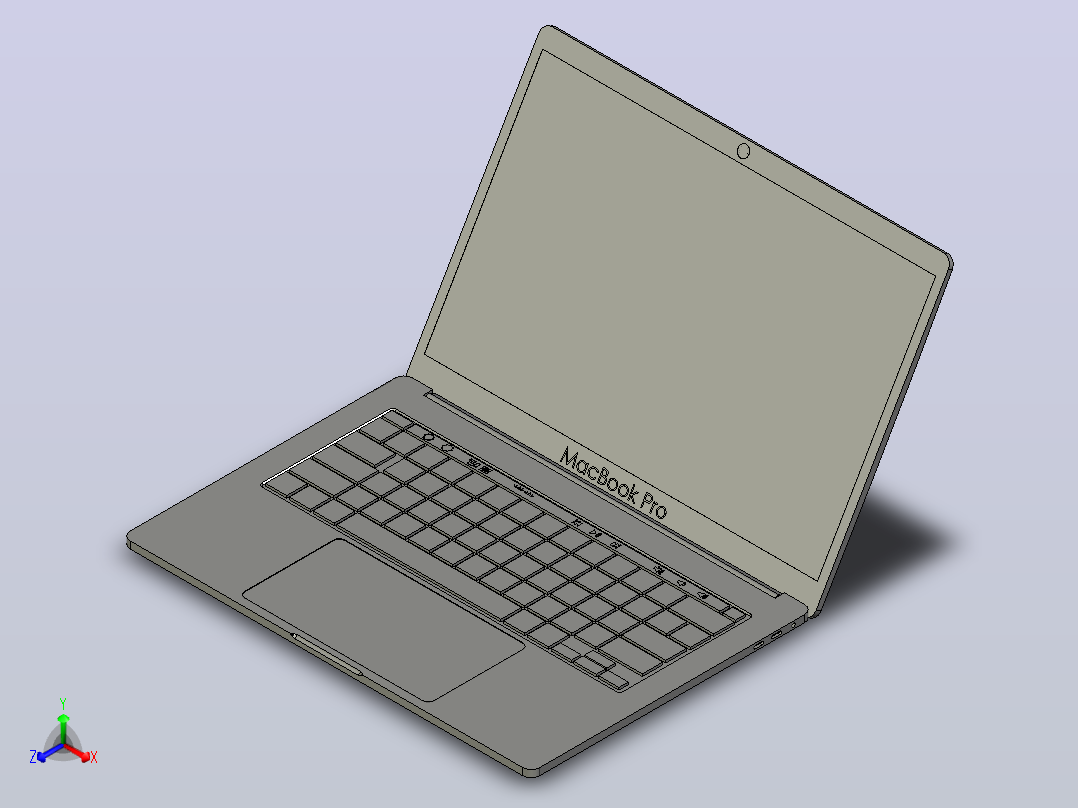 macbook pro 15 11正等轴测图