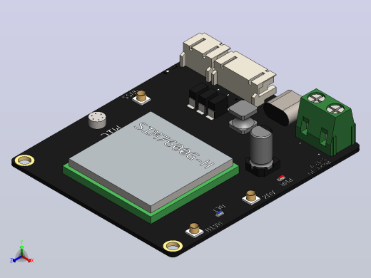 调制解调器SIM7600G-H正等轴测缩略图