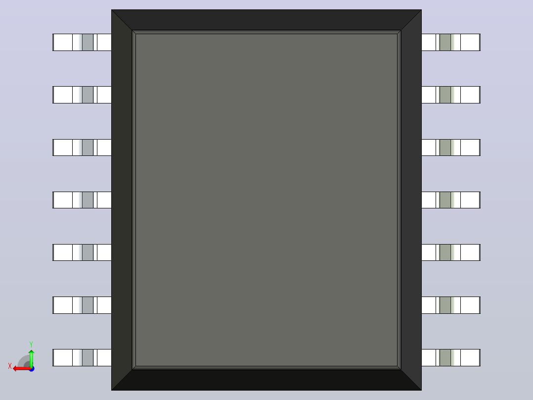106x SOIC 封装（小外形集成电路）SOIC127P1030X500-14N后视图