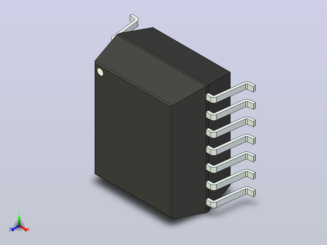 106x SOIC 封装（小外形集成电路）SOIC127P1030X500-14N正等轴测图