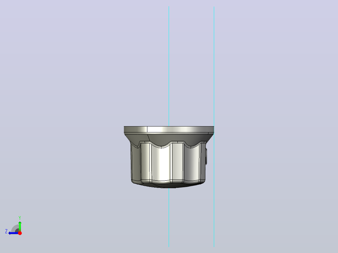 低音放大器上使用的旋钮右视图