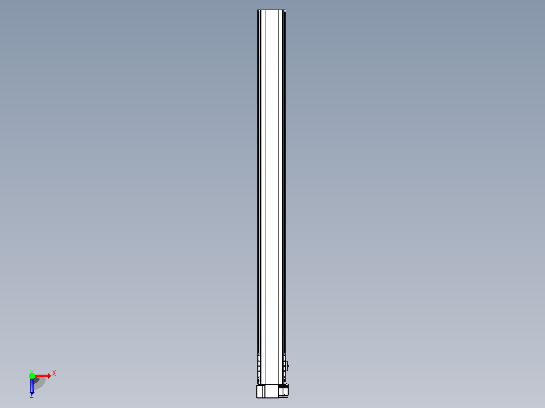 皮带直线轴半封闭可选导轨TPA-HNB-140D-120-L1650-LP-Y-P40-N3俯视图