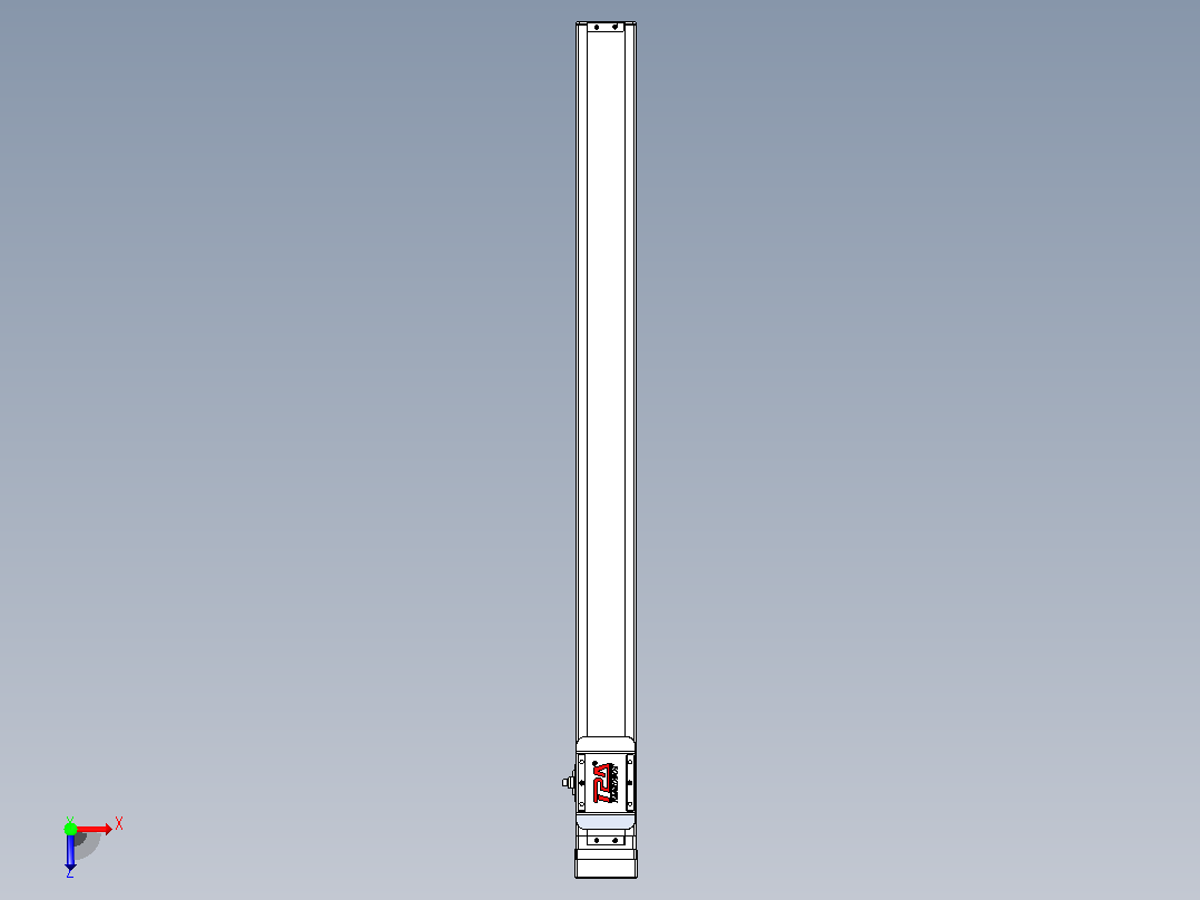滚珠丝杠直线轴带导轨全封闭TPA-HCR-65S-1610C-L750-MP-C-P10-N3俯视图