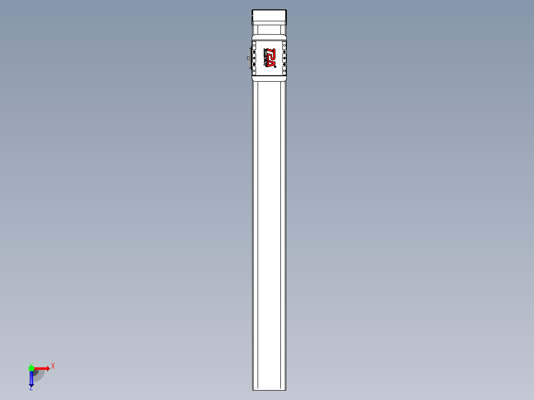 滚珠丝杠直线轴带导轨全封闭TPA-HCR-85D-1610C-L750-MP-Y-P20-N3俯视图