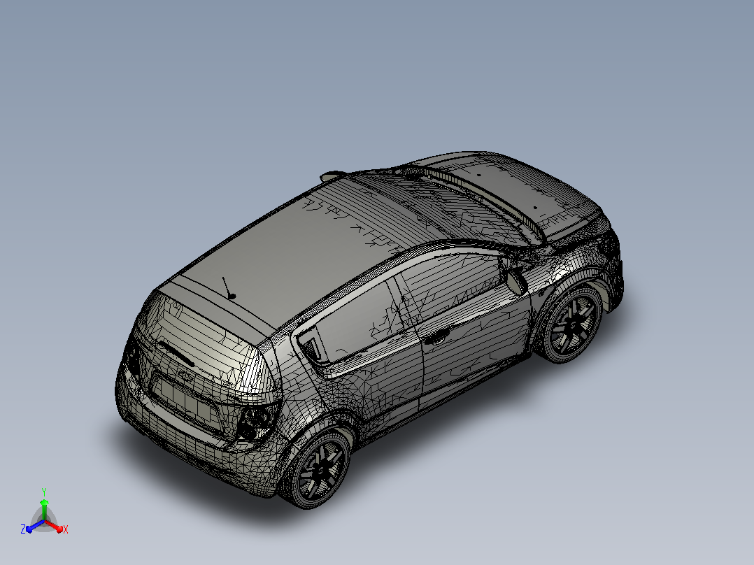 Chevrolet Aveo Sonic RS 正等轴测图