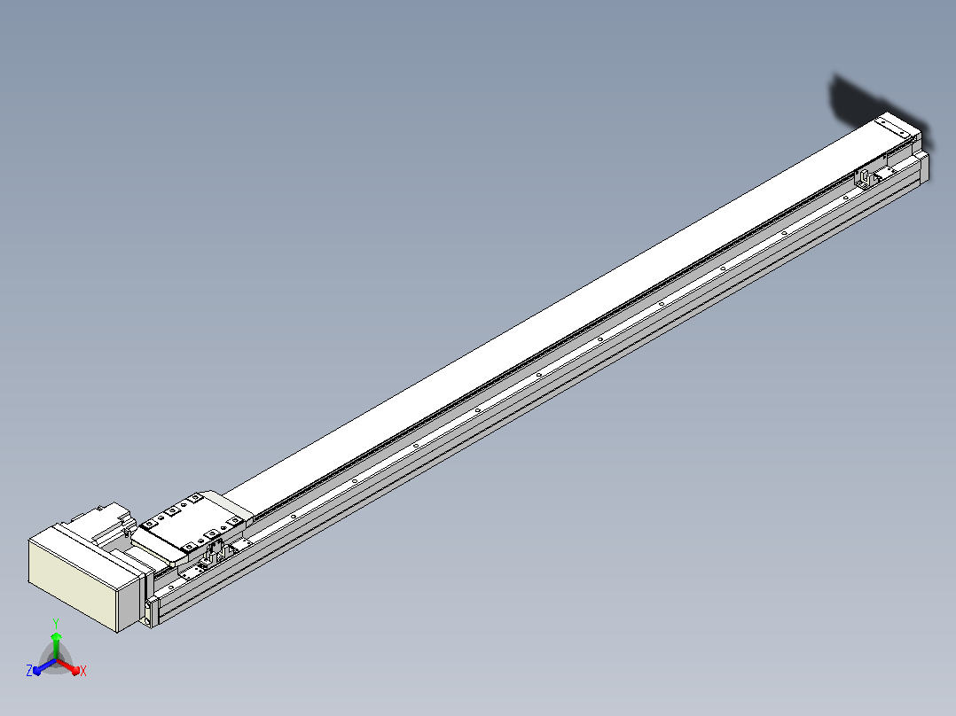 滚珠丝杠直线轴内置导轨TPA-GCR-80-1610C-L1050-MR-M40-N3主视图