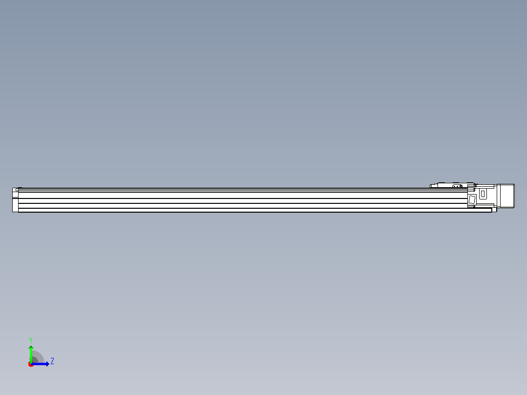 滚珠丝杠直线轴内置导轨TPA-GCR-80-1610C-L1050-MR-M40-N3左视图