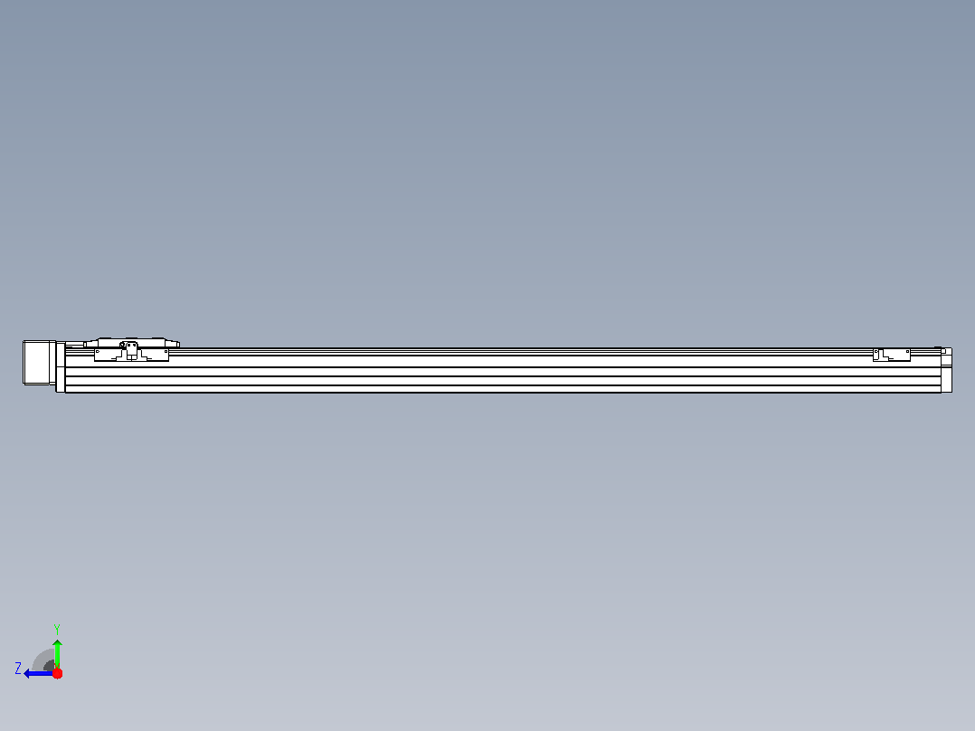 滚珠丝杠直线轴内置导轨TPA-GCR-80-1610C-L1050-MR-M40-N3右视图