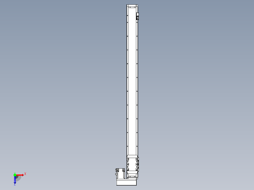 滚珠丝杠直线轴内置导轨TPA-GCR-80-1610C-L1050-MR-M40-N3俯视图