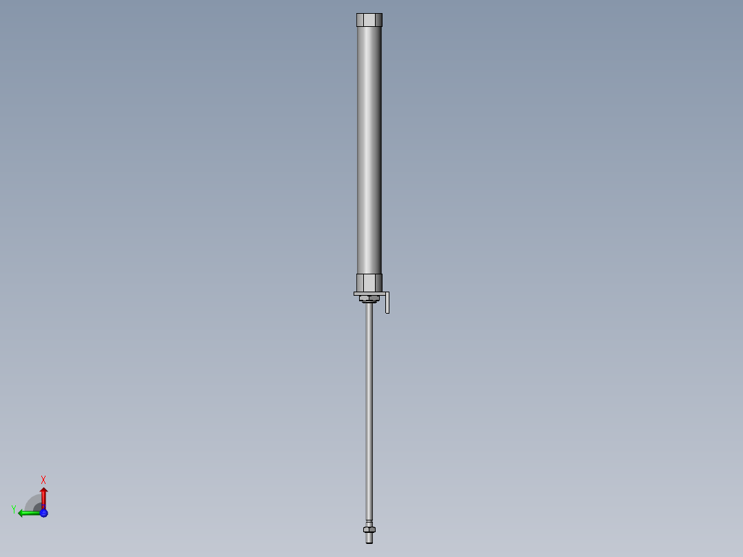 沟槽导轨卷帘门机构右视图