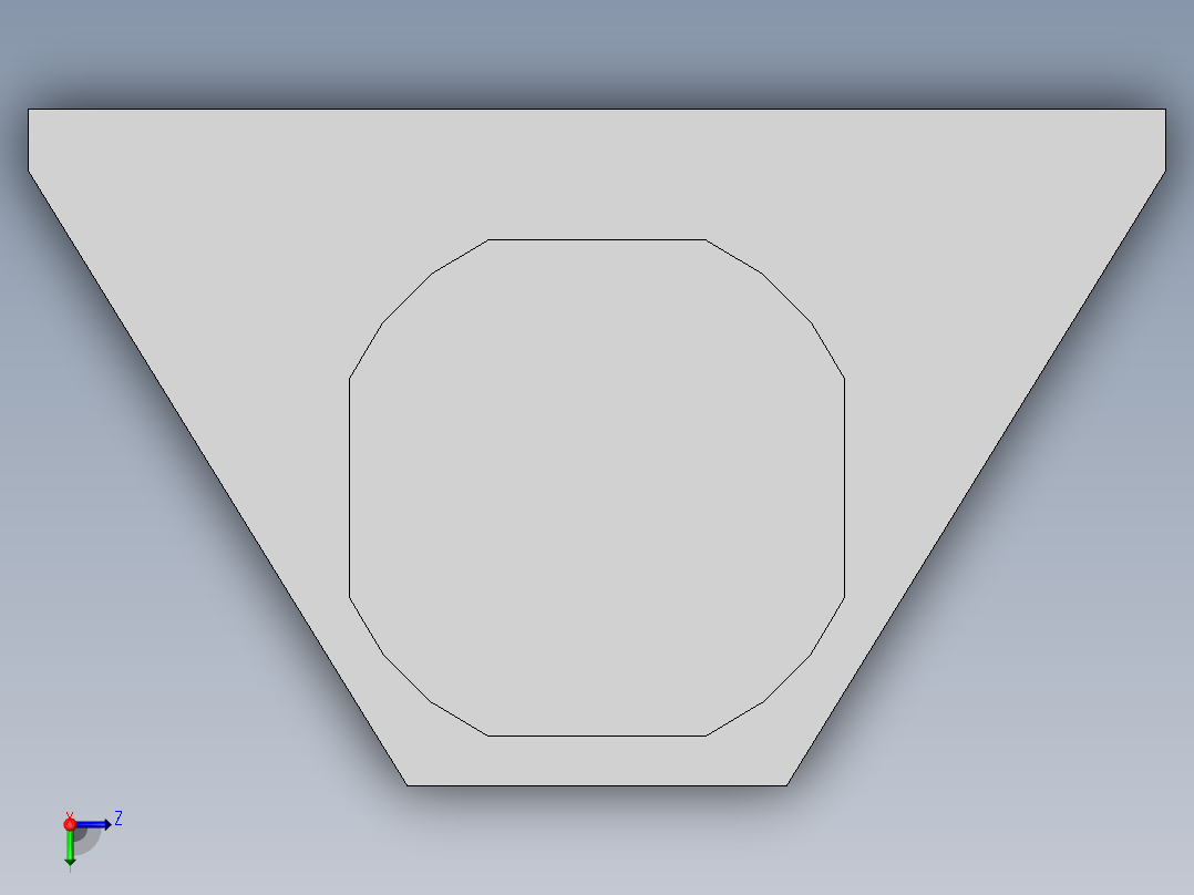 沟槽导轨卷帘门机构俯视图