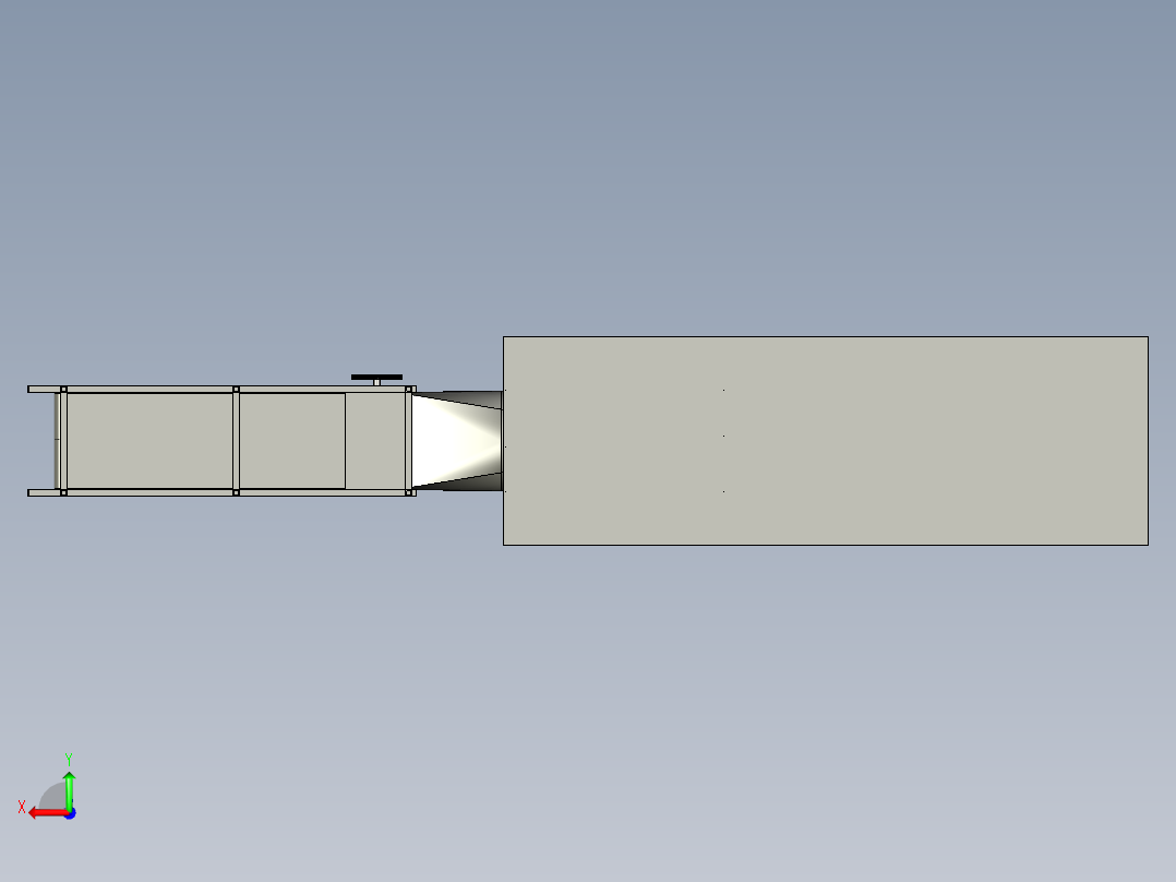 带式输送线分拣机3D数模图纸 STP格式后视图