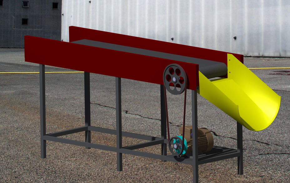 带式输送线分拣机3D数模图纸 STP格式