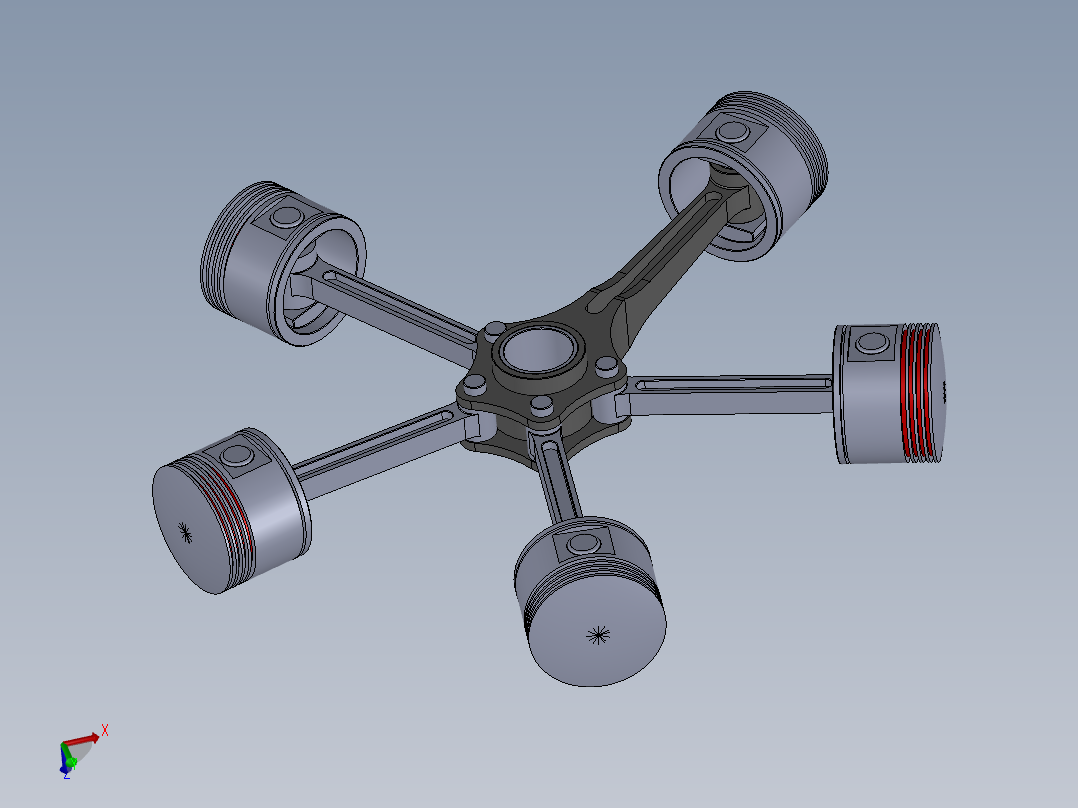 solidworks 星型引擎