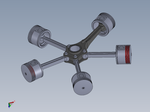 solidworks 星型引擎