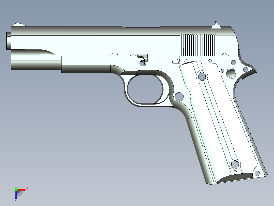 马牌撸子M1911A1俯视图