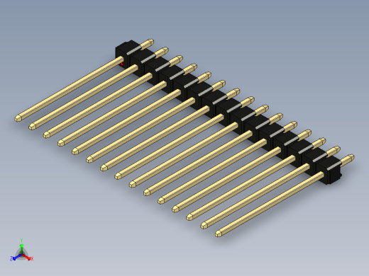 彩色公头100mil（2.54mm）系列-DS1021_black_1x15p_100mil_Type19_rev1.0