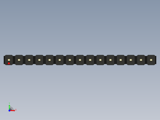 彩色公头100mil（2.54mm）系列-DS1021_black_1x15p_100mil_Type19_rev1.0前视缩略图