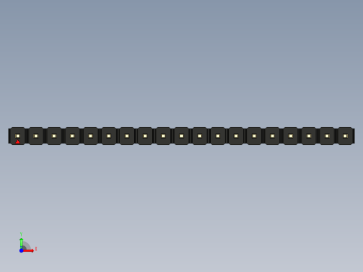 彩色公头100mil（2.54mm）系列-DS1021_black_1x19p_100mil_Type43_rev1.0前视缩略图