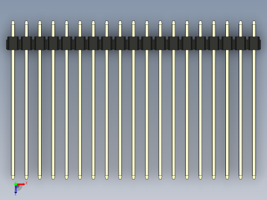 彩色公头100mil（2.54mm）系列-DS1021_black_1x19p_100mil_Type43_rev1.0俯视缩略图