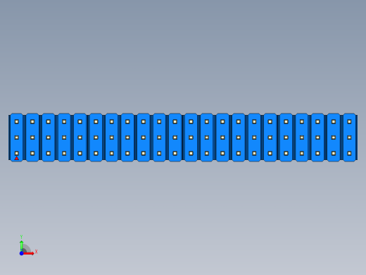 彩色公头100mil（2.54mm）系列-DS1021_blue_3x22p_100mil_Type43_rev1.0前视缩略图
