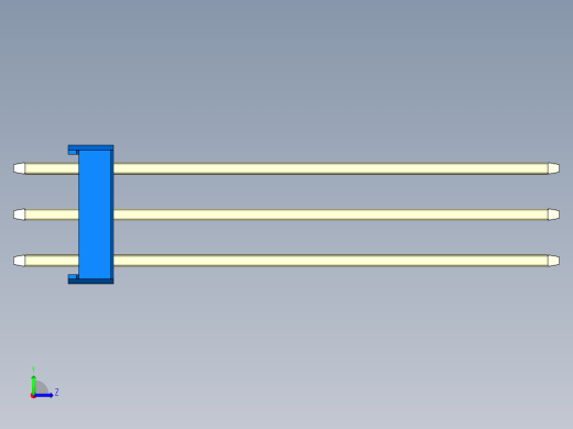 彩色公头100mil（2.54mm）系列-DS1021_blue_3x22p_100mil_Type43_rev1.0左视缩略图