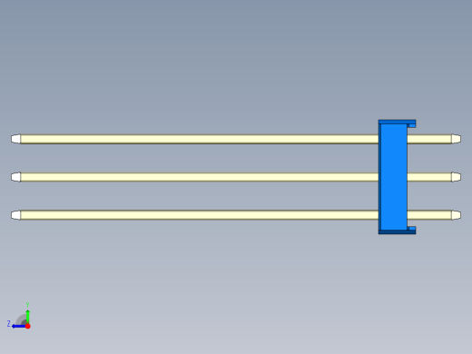 彩色公头100mil（2.54mm）系列-DS1021_blue_3x22p_100mil_Type43_rev1.0右视缩略图