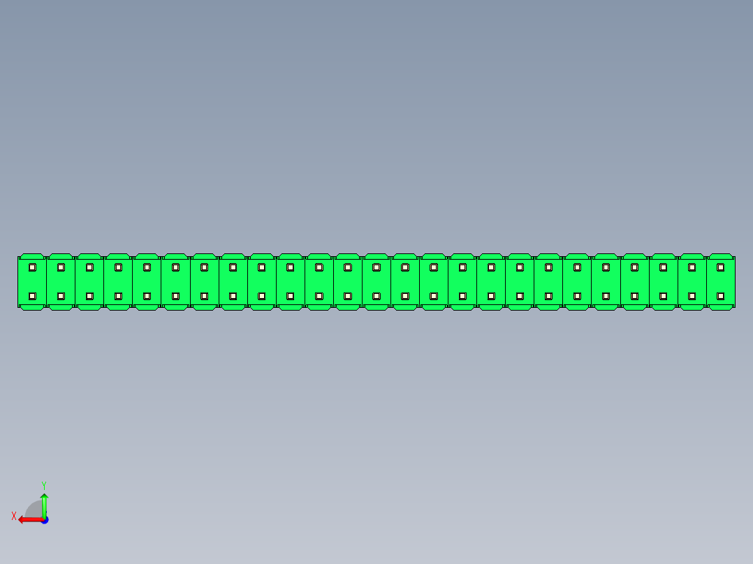 彩色公头100mil（2.54mm）系列-DS1021_green_2x25p_100mil_Type5_rev1.0后视图