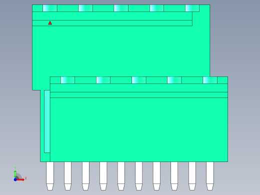 DEGSON 2EDG 系列 5.0mm 可插拔接线端子组-2EDGVT-5.0-10P-14-00AH前视缩略图