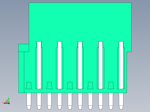 DEGSON 2EDG 系列 5.0mm 可插拔接线端子组-2EDGVT-5.0-10P-14-00AH后视缩略图