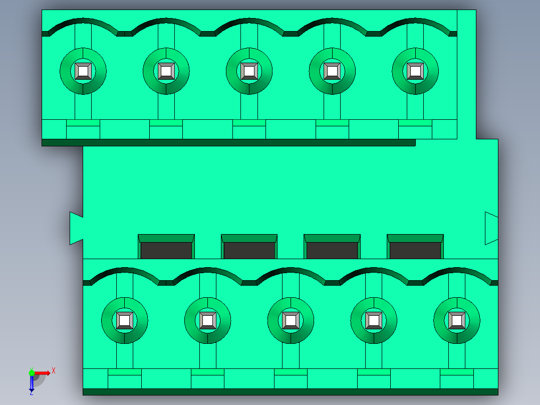 DEGSON 2EDG 系列 5.0mm 可插拔接线端子组-2EDGVT-5.0-10P-14-00AH俯视图