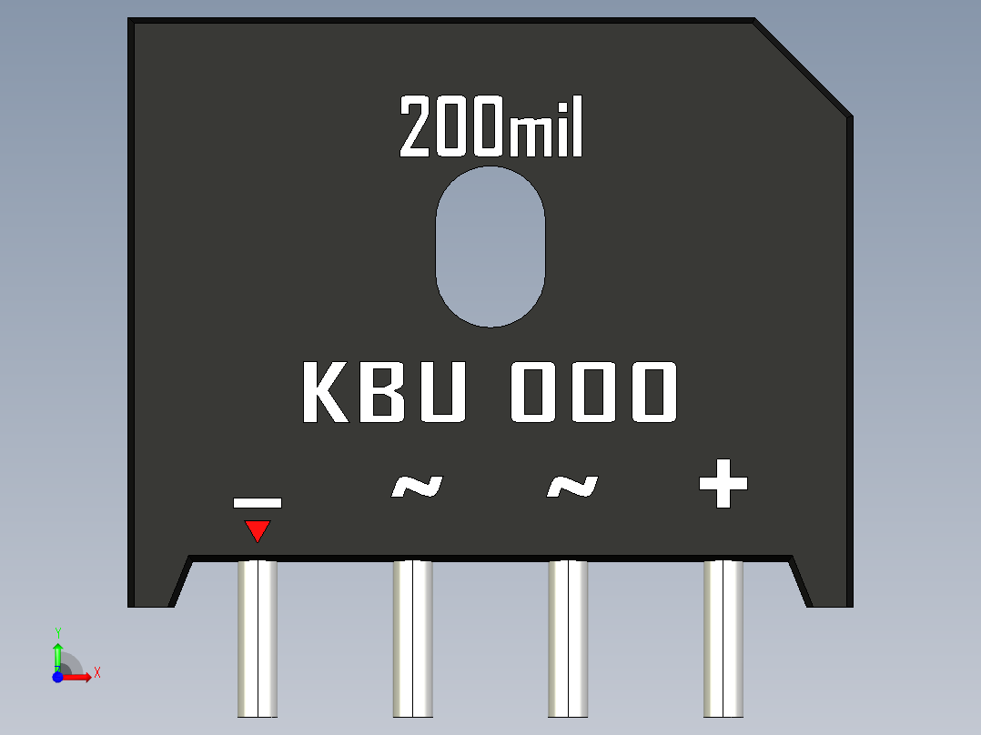 桥式整流器-KBU.STEP前视图