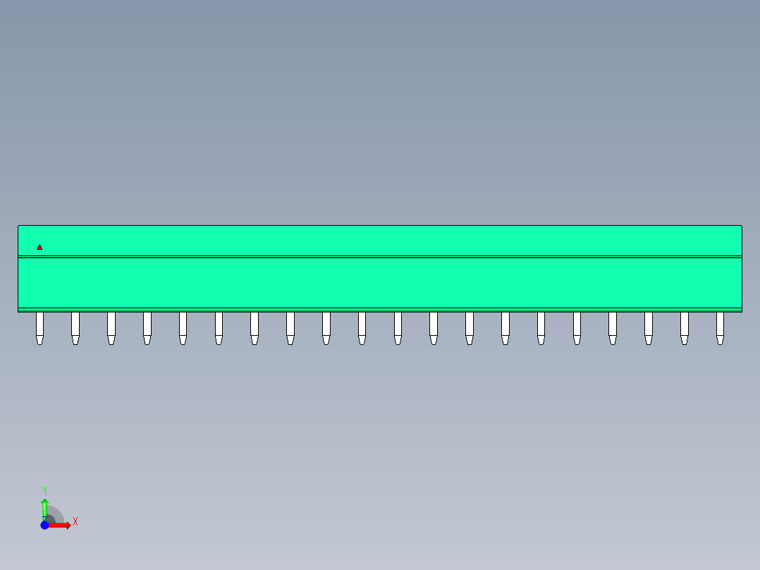 DEGSON 15EDG 系列 3.81mm 插拔式接线端子-15EDGVC-3.81-20P-14-00AH前视图
