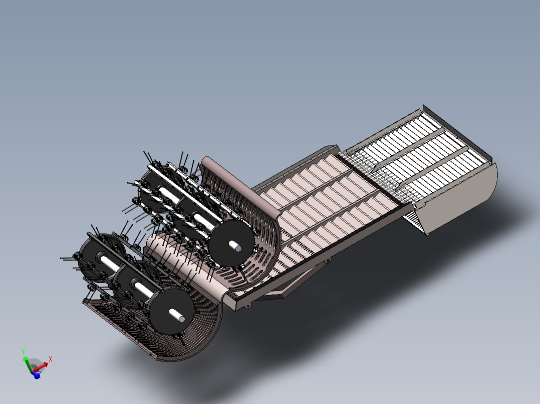 花生收获机内部结构