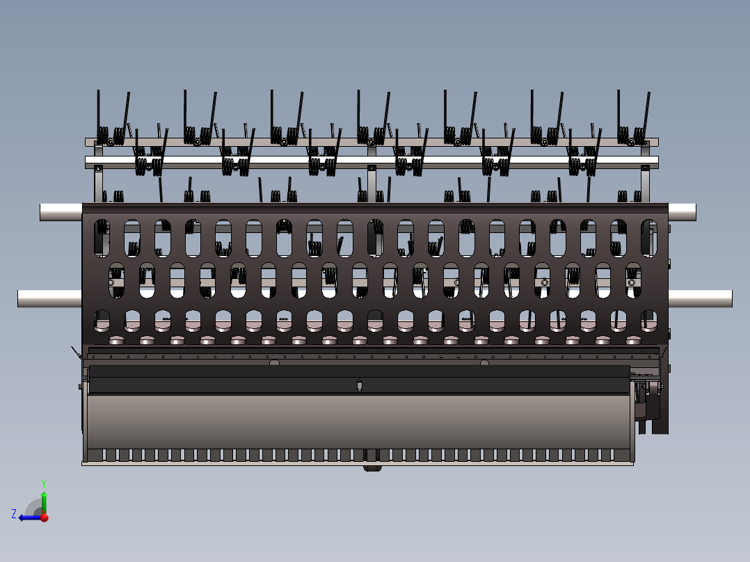 花生收获机内部结构右视图